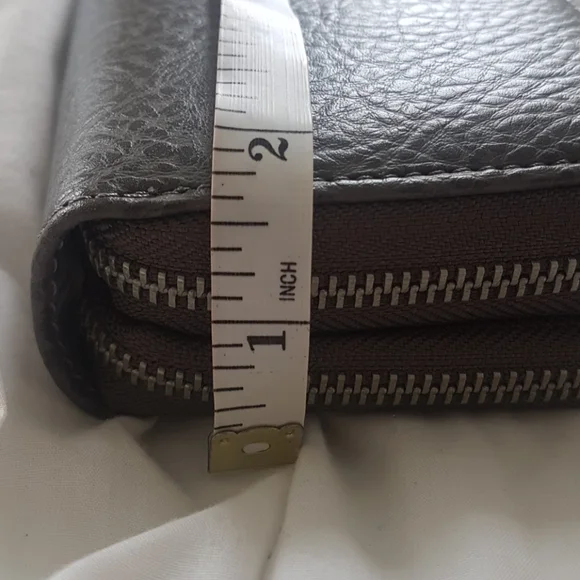 *SOLD* Matt & Nat Grey Sublime Vegan Double Zip Wallet - Picture 7 of 7
